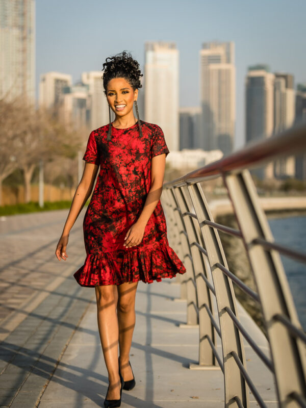 African Ankara Print Dress in Dubai
