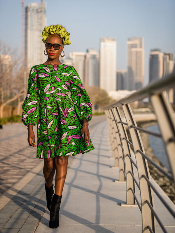 African Ankara Print Dress in Dubai