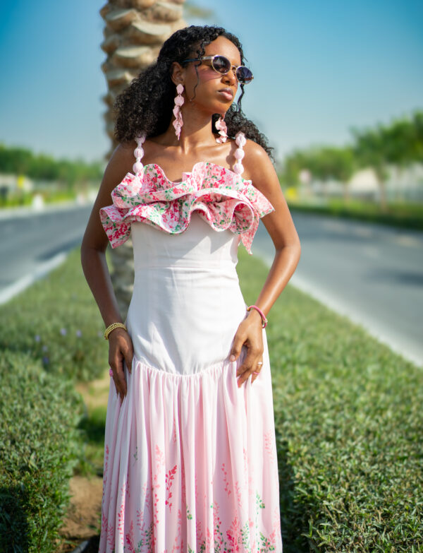 DORA DRESS (Flowery Pink)